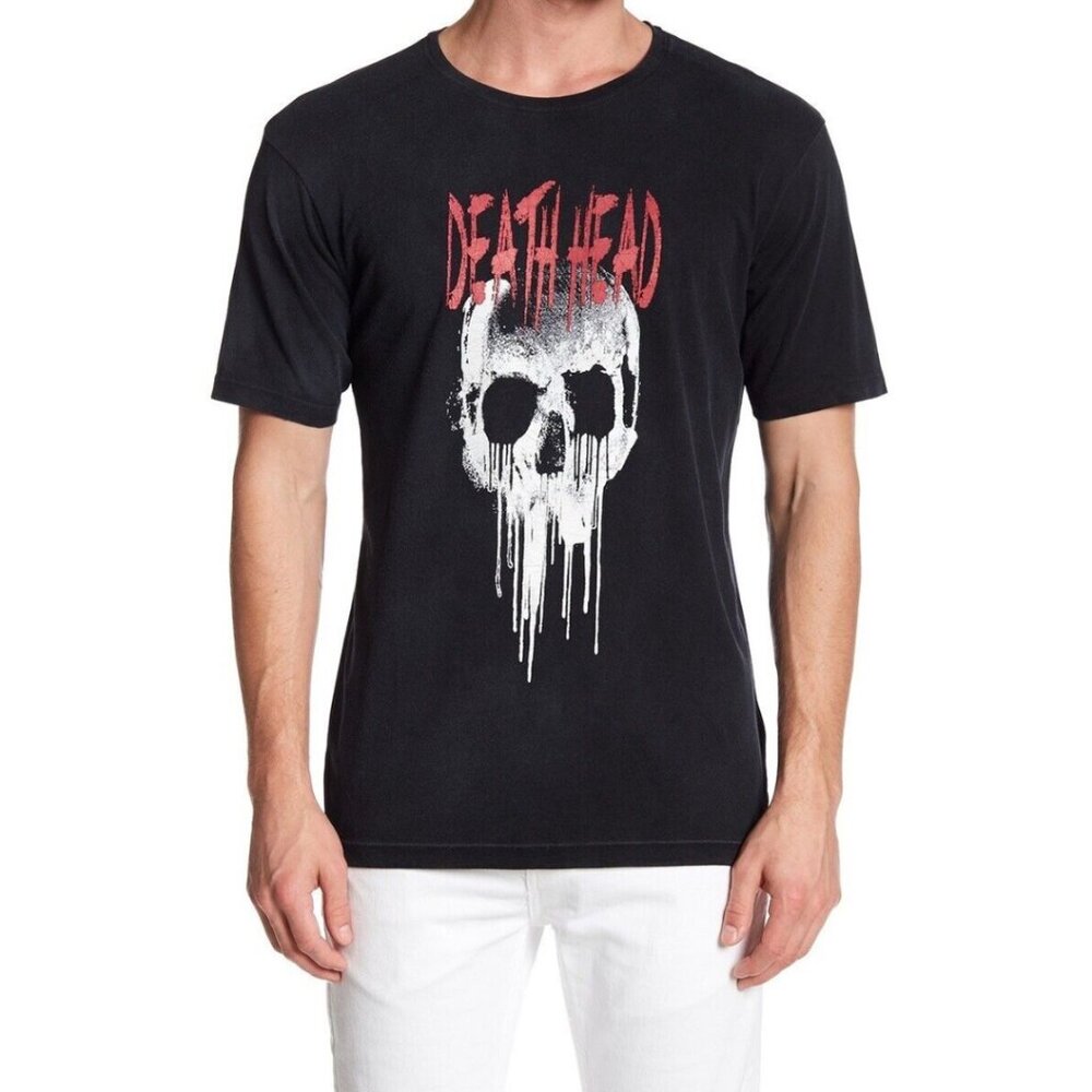 💙💖 The Kooples "Death Head" Black‎ Printed Tee